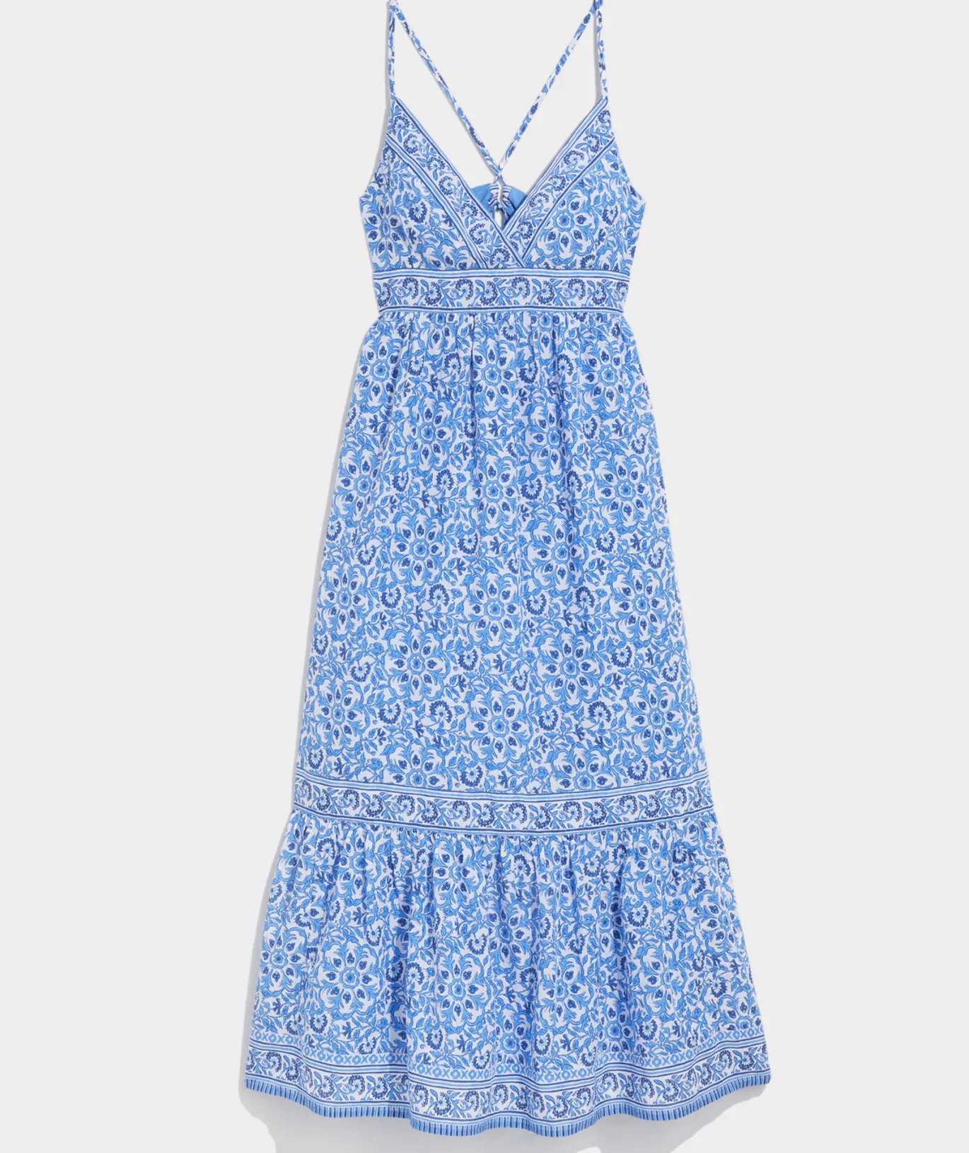 Blue Katama Tile Sconset Maxi Dress