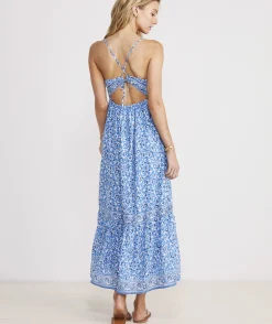 Blue Katama Tile Sconset Maxi Dress