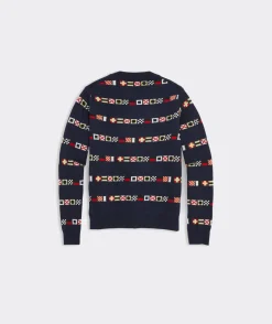Boys’ Cotton Cashmere Cable Crewneck Sweater