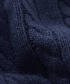 Boys’ Cotton Cashmere Cable Crewneck Sweater