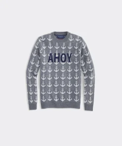 Boys’ Cotton Cashmere Cable Crewneck Sweater