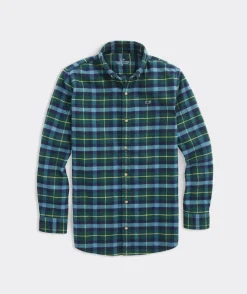 Boys' Cotton Twill Plaid Shirt