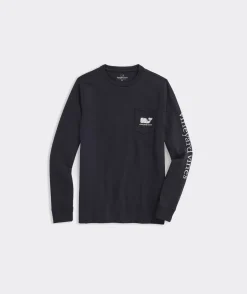 Boys' Disco Ball Whale Long-Sleeve Pocket Tee