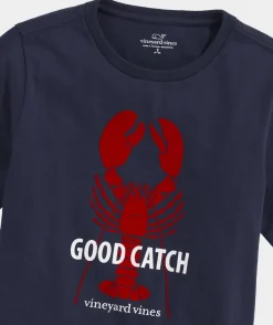 Boys' Dyed Slub Whale Short-Sleeve Pocket Tee