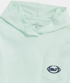 Boys' Football Whale Dot Long-Sleeve Hoodie Tee