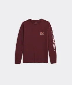 Boys' Football Whale Long-Sleeve Pocket Tee