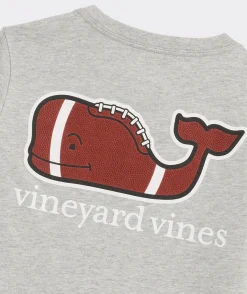 Boys' Football Whale Long-Sleeve Pocket Tee