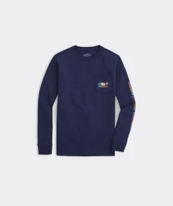 Boys' Gamer Character Whale Long-Sleeve Pocket Tee
