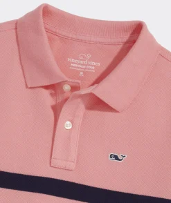 Boys' Heritage Stripe Pique Polo