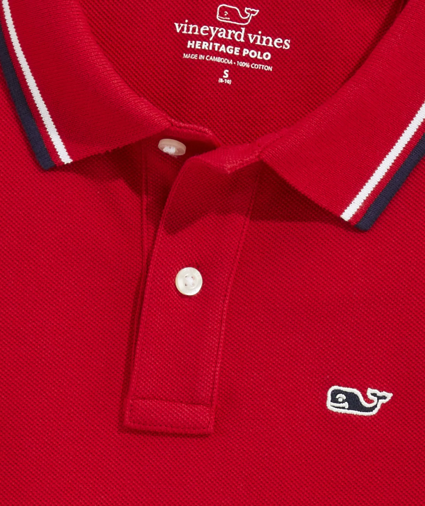 Boys' Heritage Tipped Pique Polo