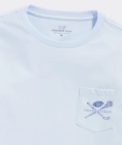 Boys' Lacrosse Whale Outline Long-Sleeve Pocket Tee