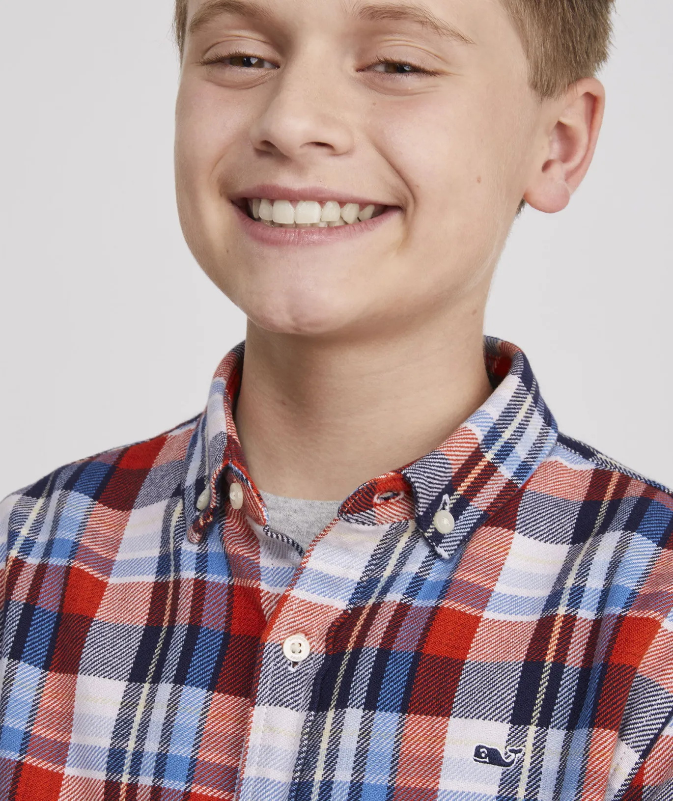Boys' Lightweight On-The-Go Gingham Shirt