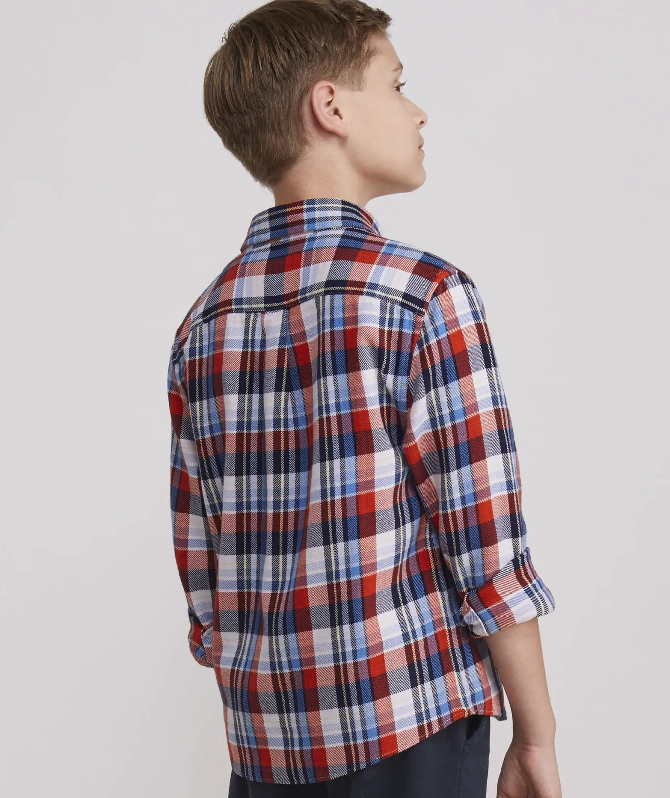 Boys' Lightweight On-The-Go Gingham Shirt