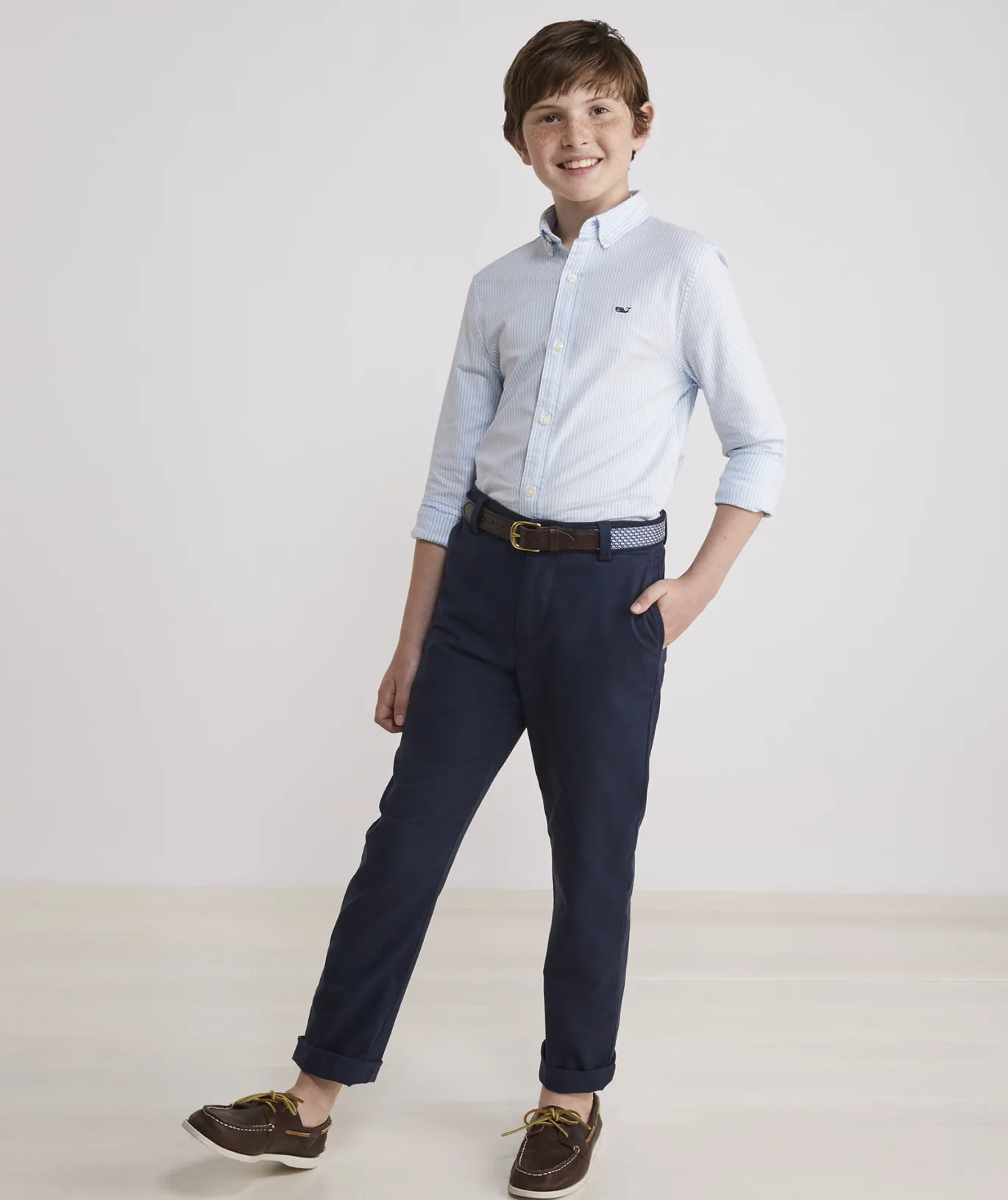 Boys' On-The-Go Nylon Plaid Shirt