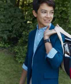 Boys' Stretch Cotton Blackwatch Blazer (8-18)