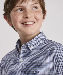 Boys' Stretch Flannel Plaid Shirt