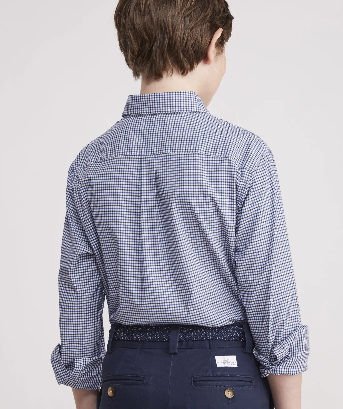 Boys' Stretch Flannel Plaid Shirt