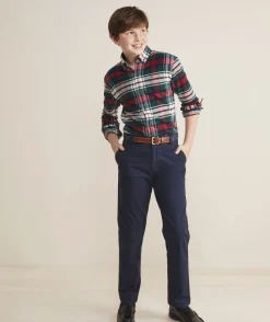 Boys' Stretch Flannel Tartan Shirt