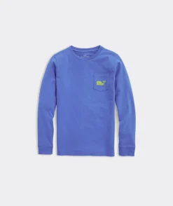Boys' Sunset Pier Bernese Mountain Dog Long-Sleeve Pocket Tee