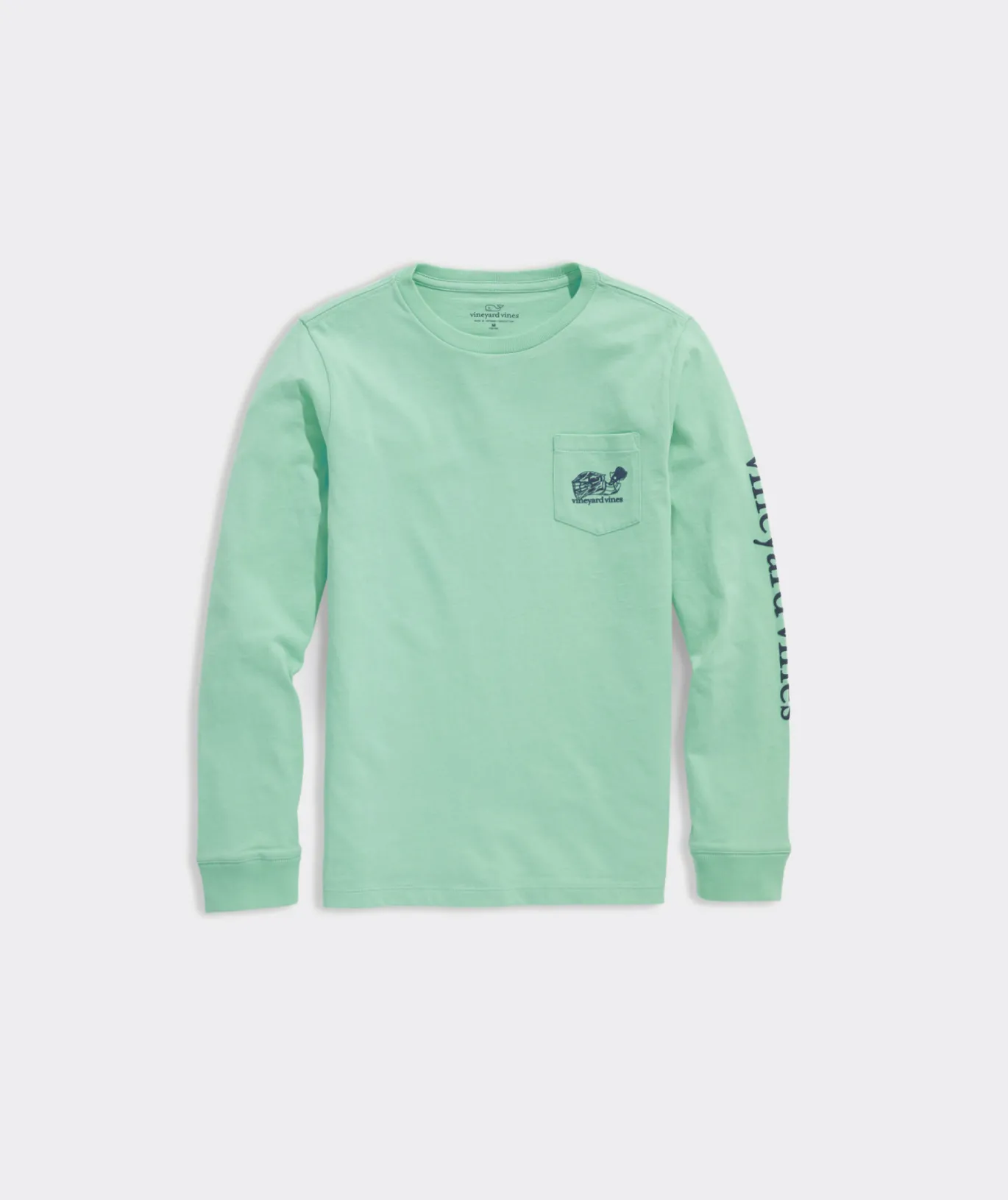 Boys' Vintage Whale Garment-Dyed Long-Sleeve Pocket Tee