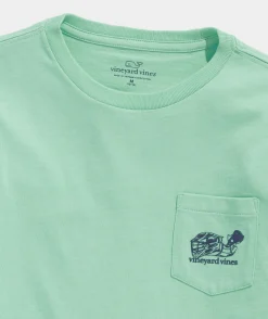 Boys' Vintage Whale Garment-Dyed Long-Sleeve Pocket Tee