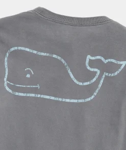 Boys' Vintage Whale Garment-Dyed Long-Sleeve Pocket Tee