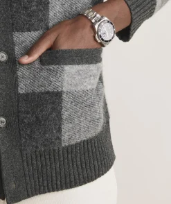 Buffalo Check V-Neck Cardigan