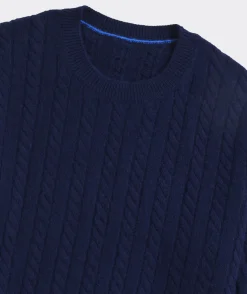 Cashmere Cable Crewneck Sweater