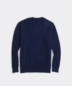 Cashmere Cable Crewneck Sweater