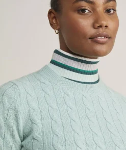 Cashmere Cable Shine Crewneck Sweater