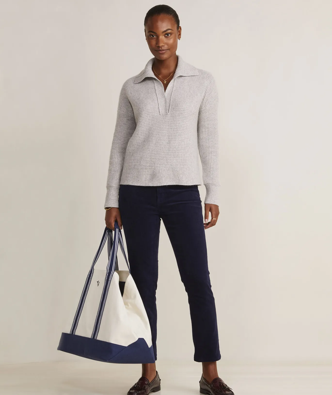 Cashmere Cable Shine Crewneck Sweater