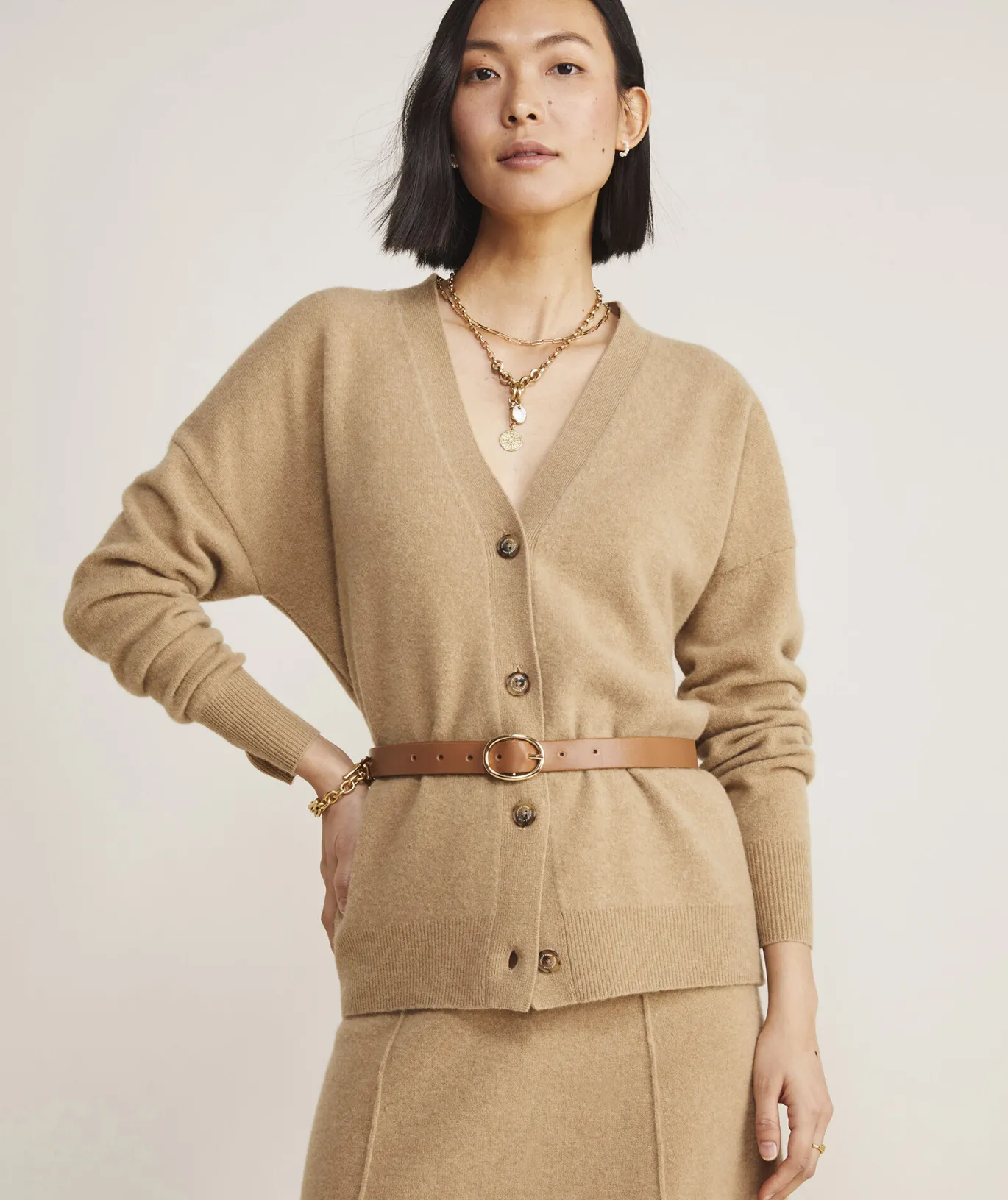 Cashmere Classic Cable Crewneck Sweater