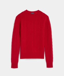 Cashmere Classic Cable Crewneck Sweater