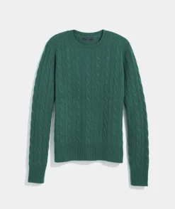 Cashmere Classic Cable Crewneck Sweater