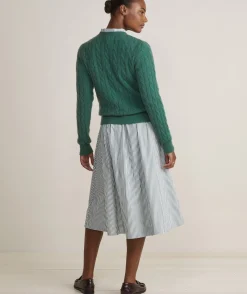Cashmere Classic Cable Crewneck Sweater