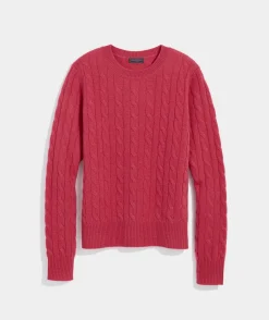 Cashmere Classic Cable Crewneck Sweater