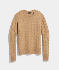 Cashmere Classic Cable Crewneck Sweater