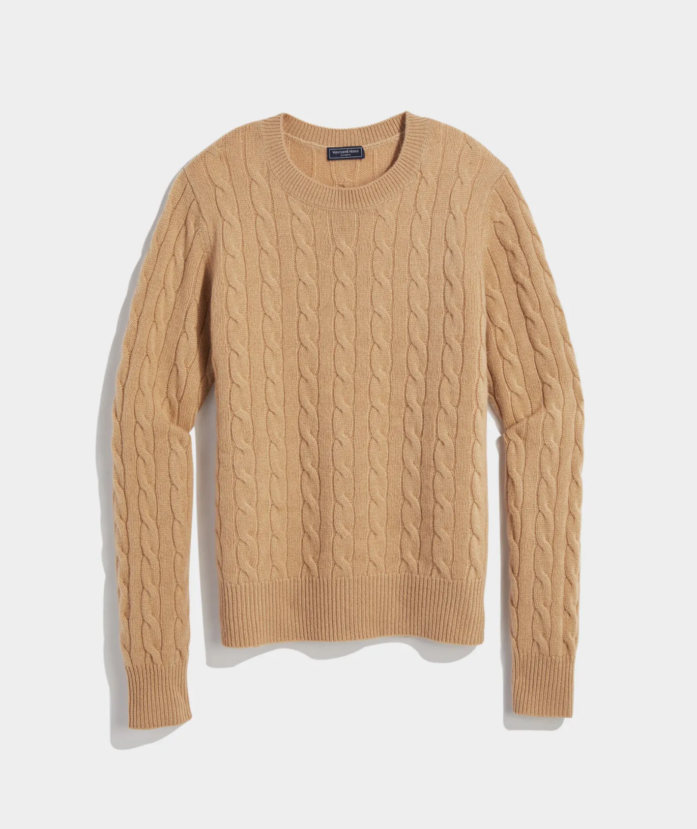 Cashmere Classic Cable Crewneck Sweater