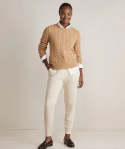 Cashmere Classic Cable Crewneck Sweater
