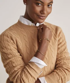 Cashmere Classic Cable Crewneck Sweater