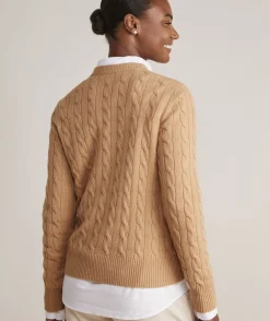 Cashmere Classic Cable Crewneck Sweater