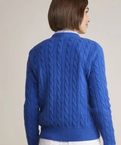 Cashmere Classic Cable Crewneck Sweater