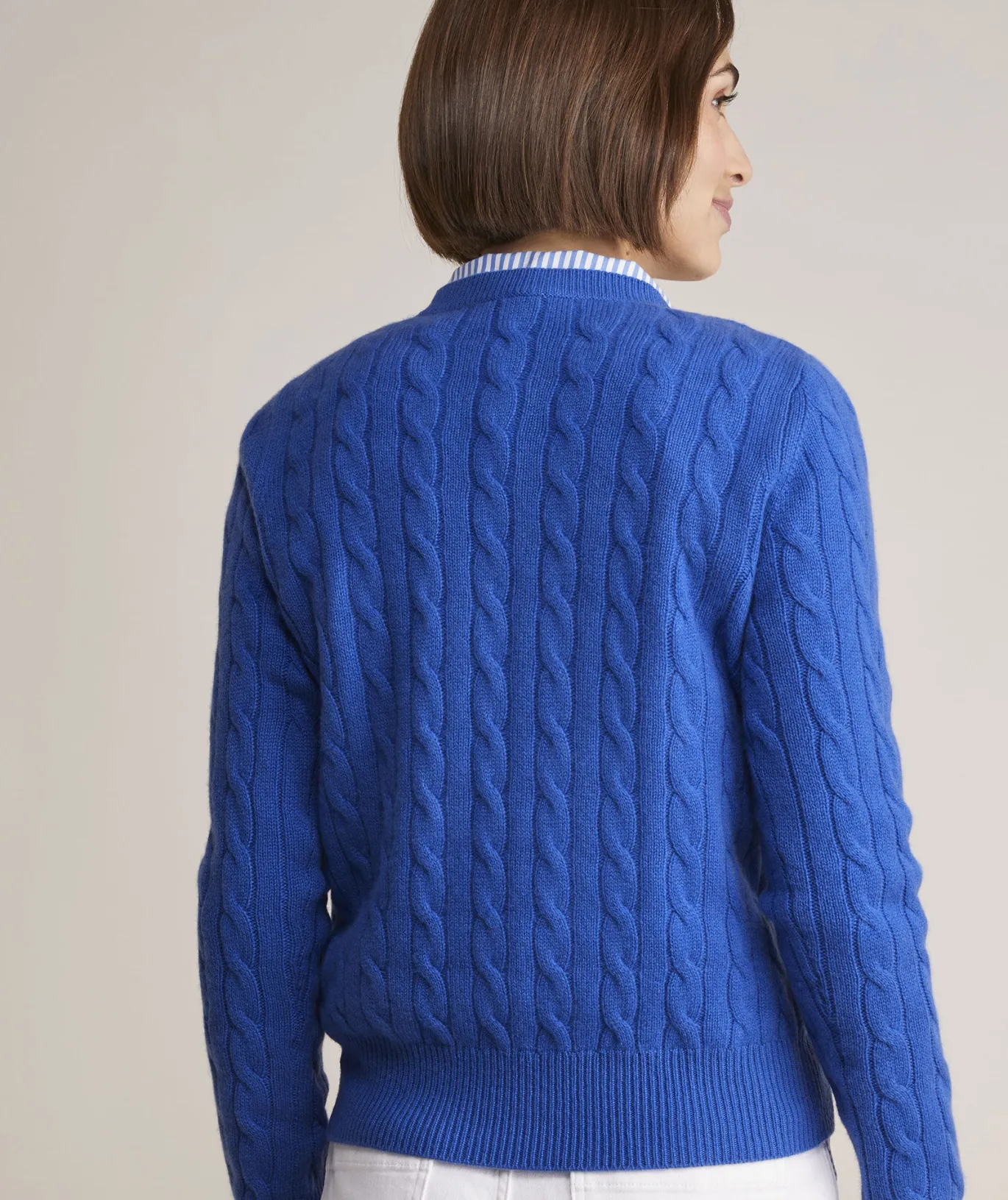 Cashmere Classic Cable Crewneck Sweater