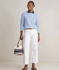 Cashmere Classic Cable Crewneck Sweater