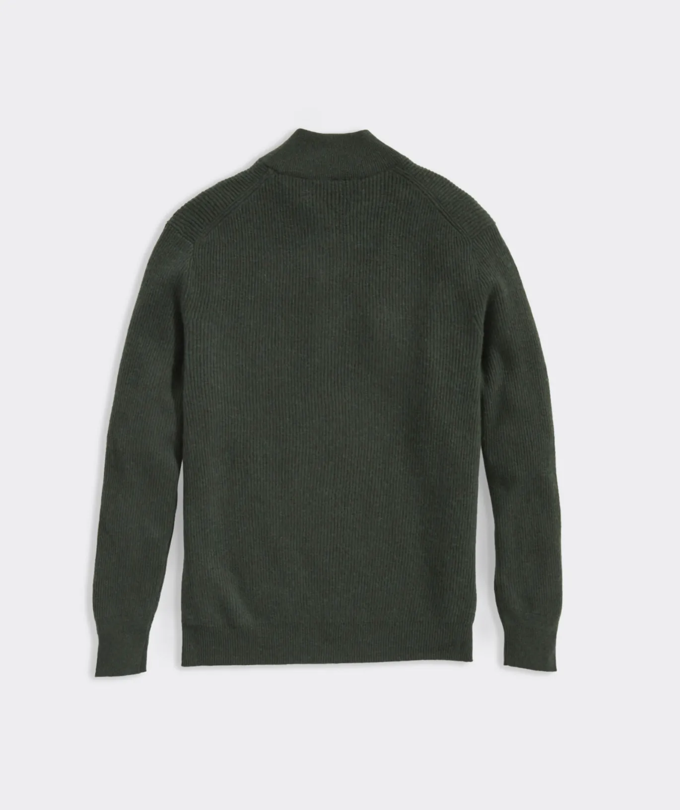 Cashmere Fisherman Rib Quarter-Zip Sweater
