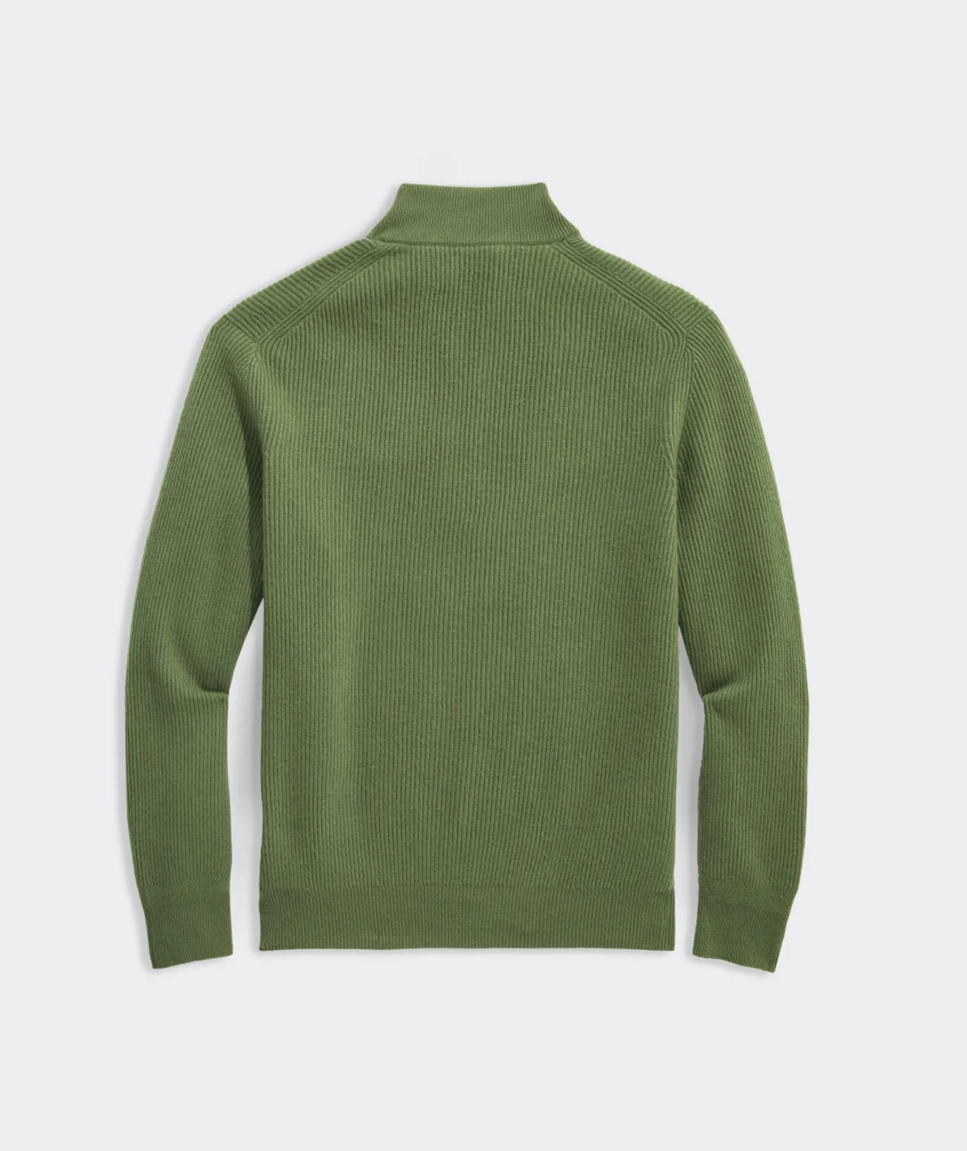 Cashmere Fisherman Rib Quarter-Zip Sweater