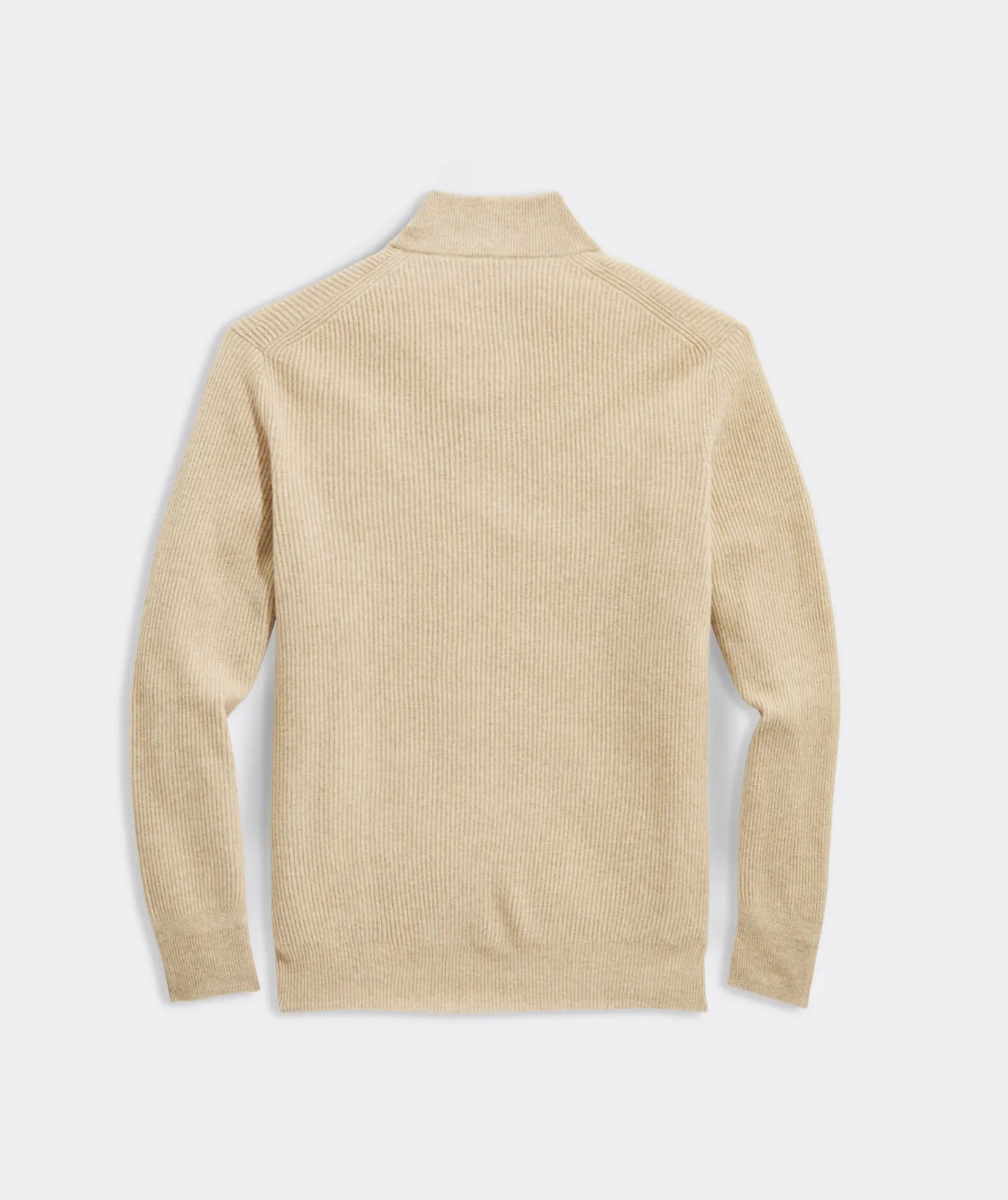 Cashmere Fisherman Rib Quarter-Zip Sweater