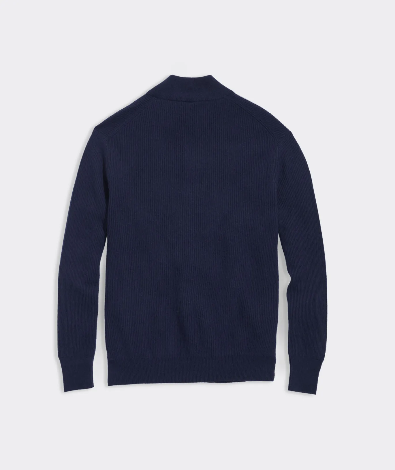 Cashmere Fisherman Rib Quarter-Zip Sweater