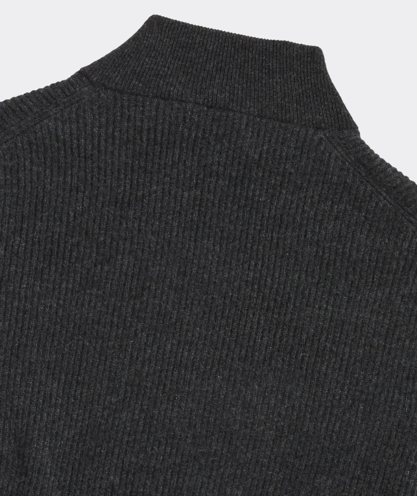 Cashmere Fisherman Rib Quarter-Zip Sweater