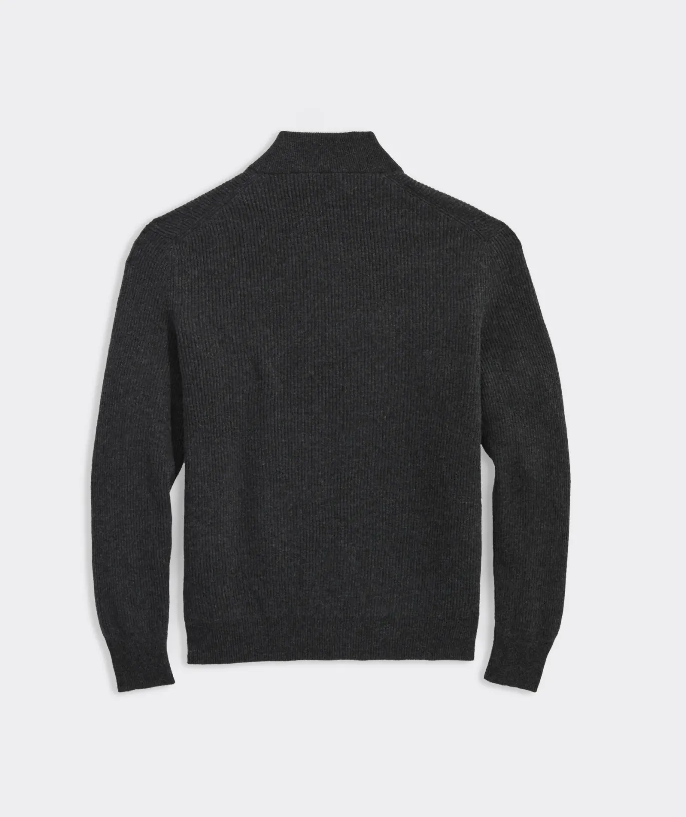 Cashmere Fisherman Rib Quarter-Zip Sweater